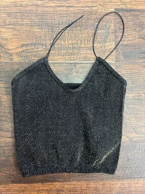 Intimately Free People Gold Glitter Skinny Strap Brami Tank XS/S